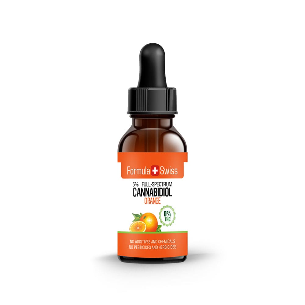 Huile de CBD dans l'huile d'orange 0,0% THC